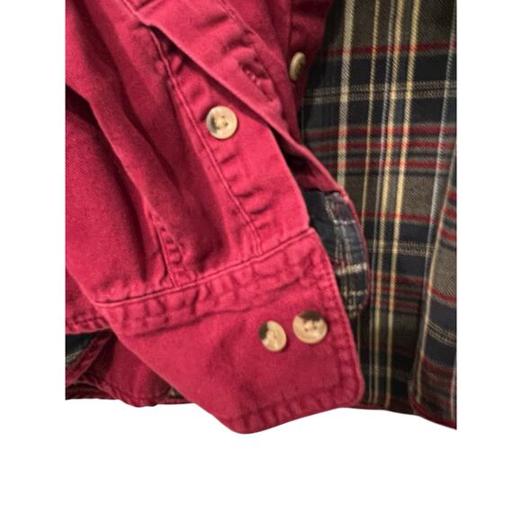 SCANDIA WOODS men’s greenery red plaid flannel Lined Shacket jacket sz XL - Picture 3 of 6